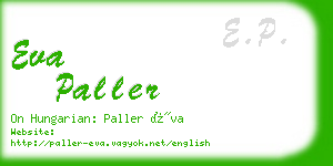 eva paller business card